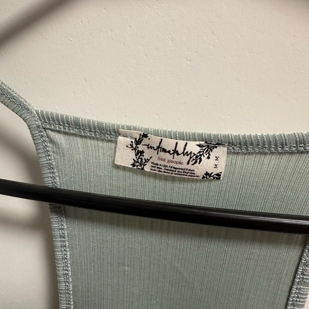 Free People Light Green Ribbed Tank - Picture 3 of 3